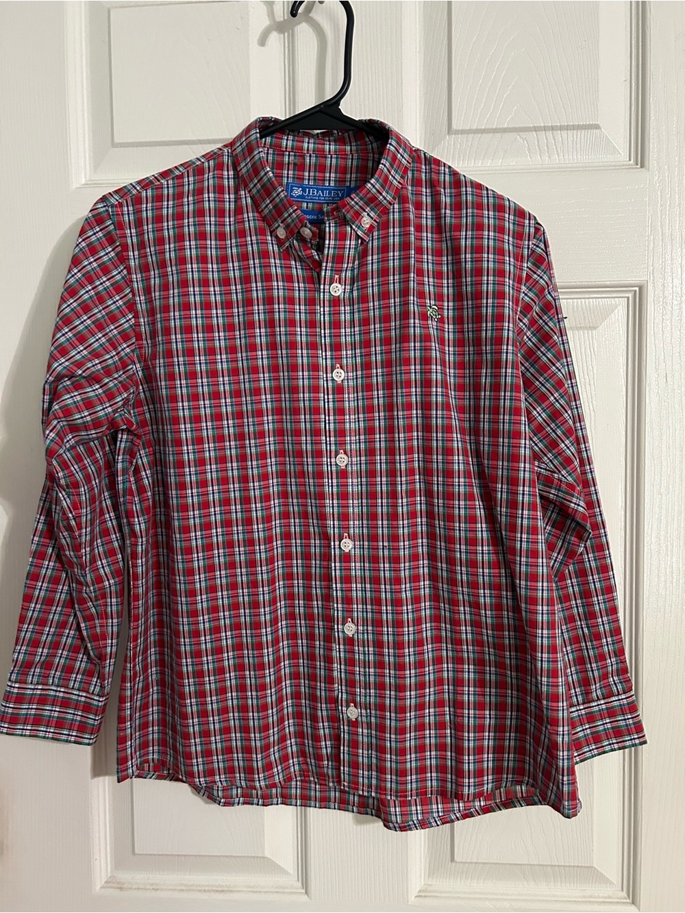 J. Bailey Red Plaid Button-Down Shirt for Kids